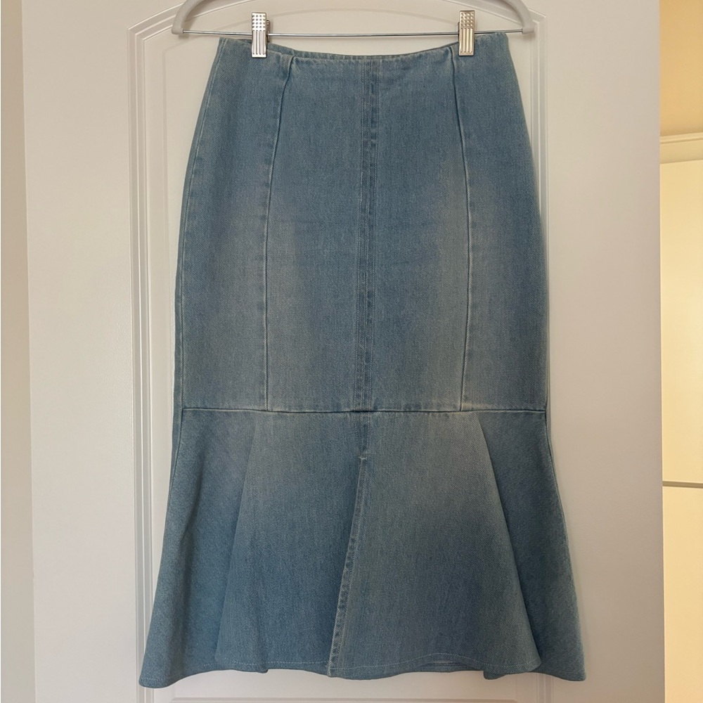 Kenzo Blue Midi Denim Skirt